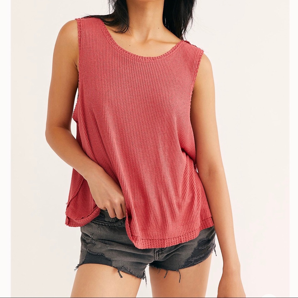 *JUST REDUCED* 
Free People New Love Tank shirt Tee Large size s small